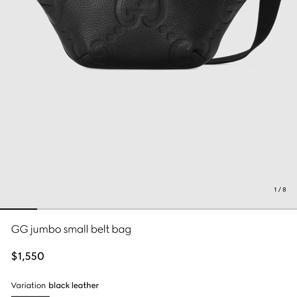 Gucci Black Leather Belt Bag